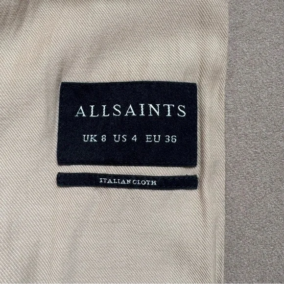 All Saints Women's Taupe Cape Coat - Picture 11 of 16